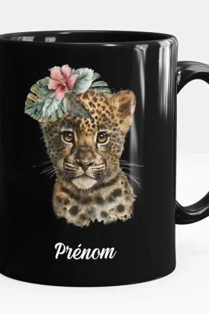 En Vogue Mug - Tasse personnalisée Noir intégral - Tigre