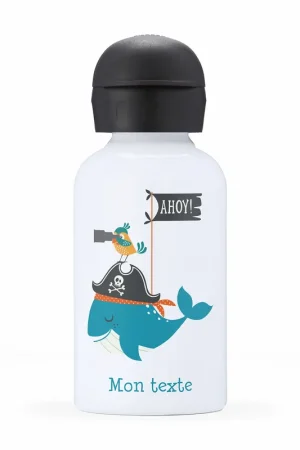Gourde isotherme enfant personnalisée - Baleine pirate Promotion