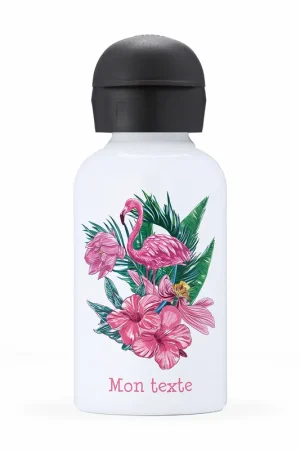 Gourde isotherme enfant personnalisée - Flamant rose En Vogue