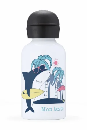 Garantie Incluse Gourde isotherme enfant personnalisée - Requin surfeur