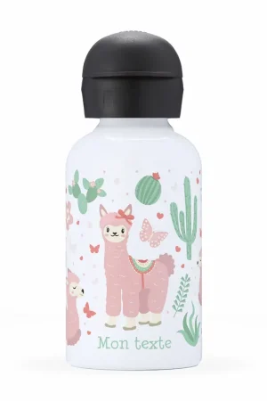Fait Main Gourde isotherme enfant personnalisée - Lamas