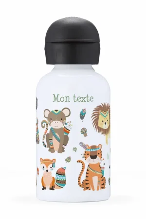 Gourde isotherme enfant personnalisée - Animaux indiens Commander Maintenant