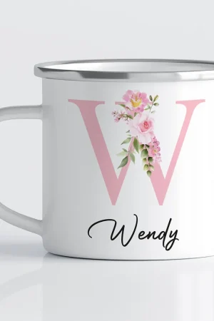 Commande En Gros Tasse - Mug Émaillé Monograme - Lettre W
