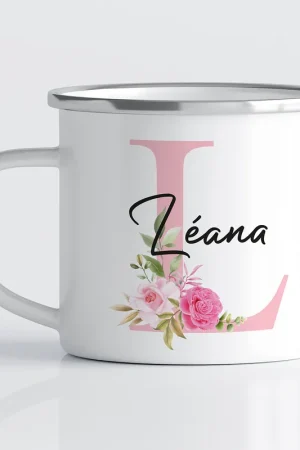 Gros Lot Tasse - Mug Émaillé Monograme - Lettre L