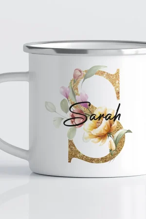 Authentique Tasse - Mug Émaillé Monograme - Lettre S
