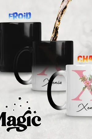 Vente Flash Tasse - Mug Magique Monogramme - Lettre X