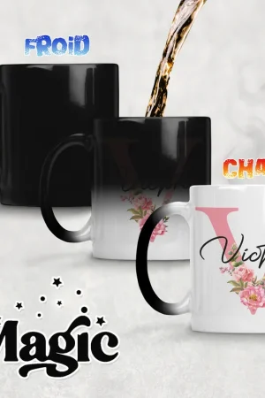 Achat Immédiat Tasse - Mug Magique Monogramme - Lettre V