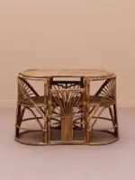 Achat Immédiat Set de 3 table ovale et 2 chaises Trinidad