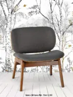 Achat Immédiat Fauteuil Kuji Anthracite Structure Bois