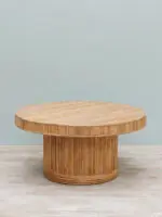 Artisanat Table basse ronde rotin Barbade