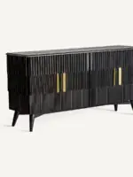 Buffet Plissé Wood Black Gros Lot