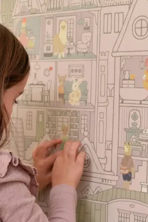 Achat Immédiat Papier peint Dollhouse gris violet