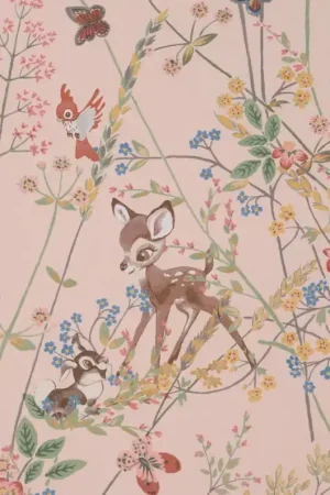 Achat Immédiat Papier peint Bambi rouge beige clair