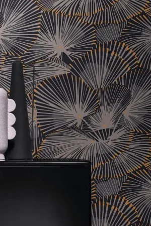 Achat Immédiat Papier peint Rita gris noir